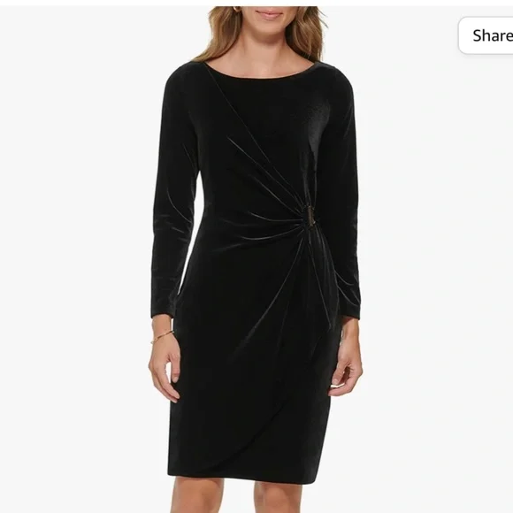 chinese dress ladies DKNY Women's Dresses Dress, Black, S at Amazon Women's Clothing store